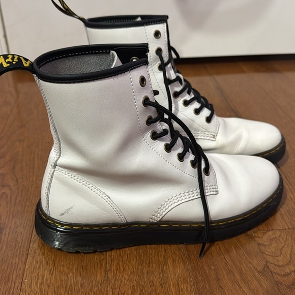 Dr. Martens White Leather Boots - Picture 2 of 6
